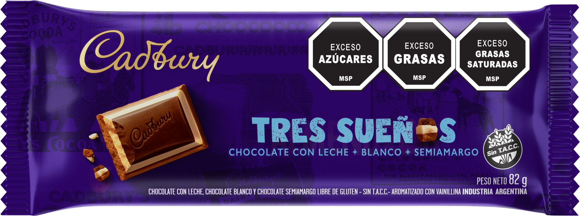 Cadbury Tres Sueños 82g - Nerilan Uruguay